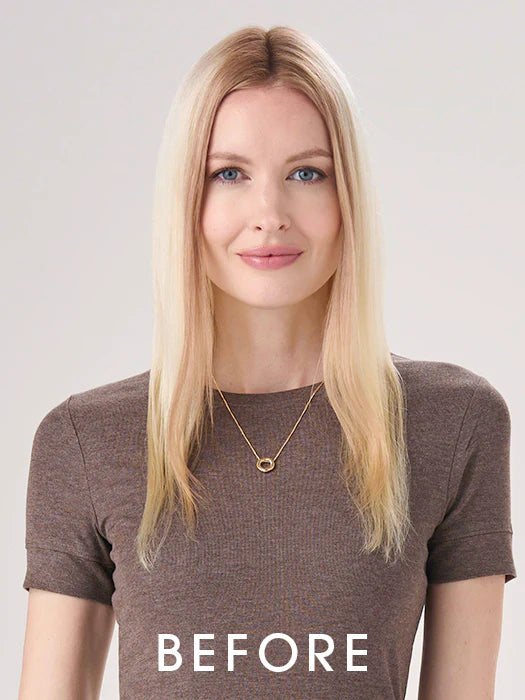 Barely There Straight 16" | Hand-Tied Topper | ENVY