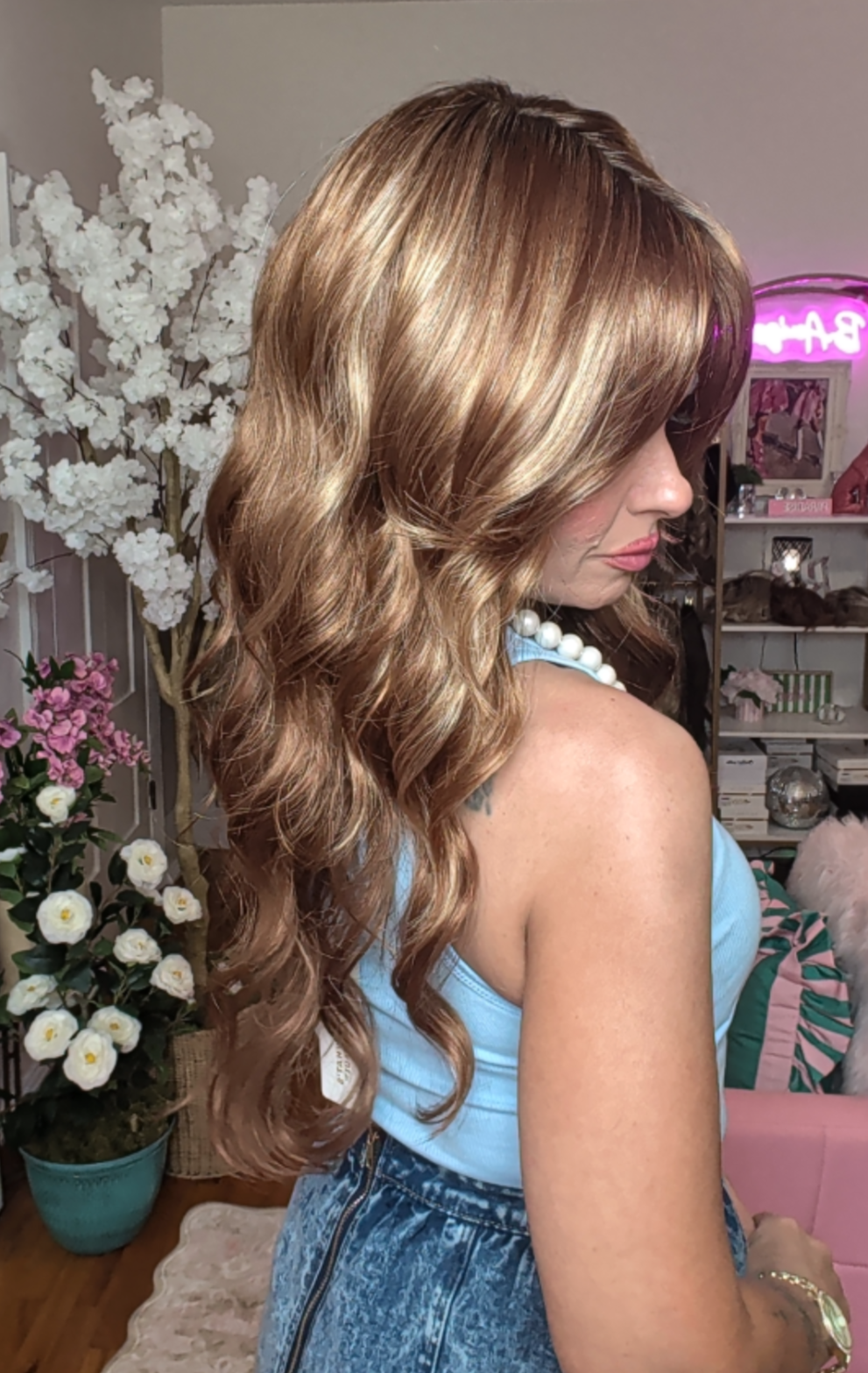 Brianna | Hand-tied | Swiss Lace | Creamed Coffee | Envy | Open Box