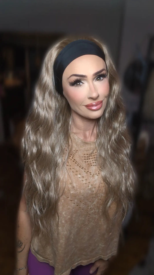 Headband Wigs Ash Blonde